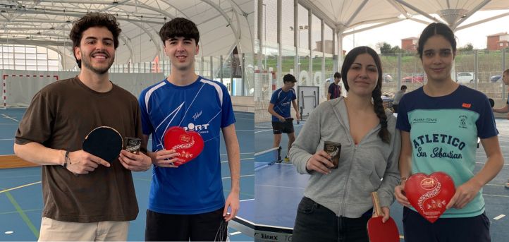 Les étudiants Marcos García et Leire Ozcariz sont proclamés champions du IIIe tournoi de tennis de table UNEATLANTICO