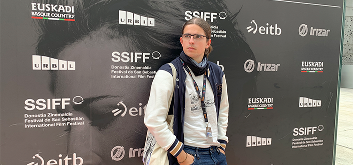 Héctor D. Somonte, étudiant de UNEATLANTICO, a participé en tant que jeune jury au XIVe Festival du film de Saint-Sébastien