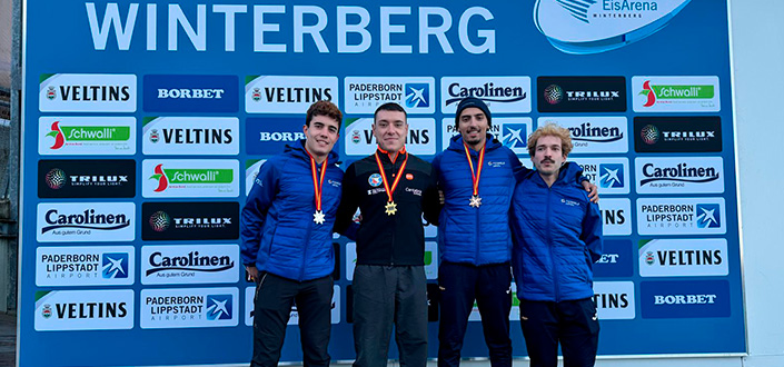 Adrián Rodríguez, professeur d’UNEATLANTICO, revalide son titre de champion d’Espagne de skeleton.