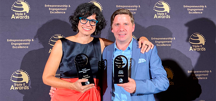 Le projet DigitalTA mené par l’Université européenne de l’Atlantique reçoit le troisième prix du projet de l’année de l’Union européenne lors de la cérémonie des Triple E Awards